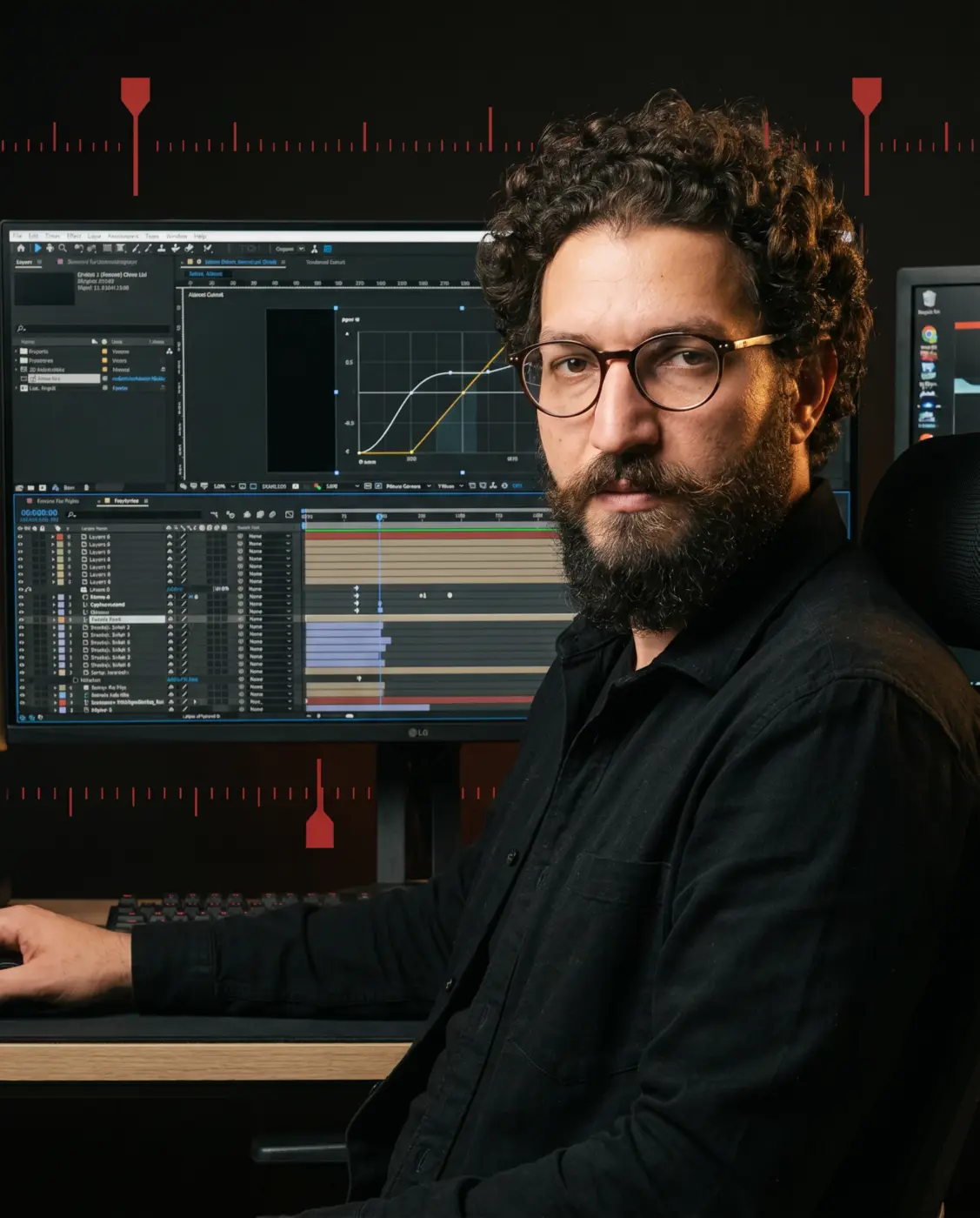 Mahmoud Hassan in an editorial motion-design portrait